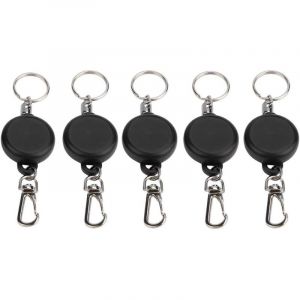 Yoyo Para gafete,Porte-cl&eacute; R&eacute;tractable Heavy Duty R&eacute;tractable, 60cm Acier Fil Corde R&eacute;tractable Porte-cl&eacute;s &Eacute;tirement Cl&eacute;s Fermoir Anti-Perte