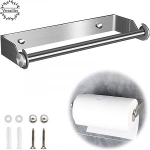 Porte essuie-tout Support pour Porte Papier Cuisine Essuie Tout en Acier Inoxydable Distributeur D&eacute;rouleur Essuie Tout Porte Rouleau de Cuisine Mural