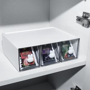 Organiseurs de Placards,Boite &agrave; Th&eacute; avec 3 tiroirs,Boite de Rangement Cuisine pour sachets de th&eacute;,caf&eacute;,etc.Casier de Rangement pour cuisine/salle de