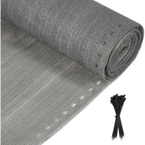 Brise vue renforcé 1.2 x 10 m Brise vue Pour Balcon hdpe barrière maille pare brise Gris - Gris - Einfeben