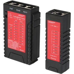 Testeur de C&acirc;ble R&eacute;seau et POE NOYAFA - Compatible RJ45/RJ11, CAT5/6/6a (UTP/STP) et T&eacute;l&eacute;phonie