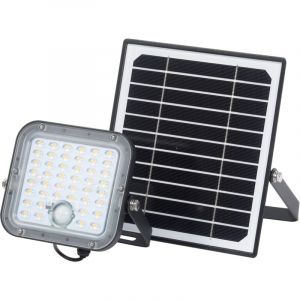 OSRAM Projecteur solaire LED Endura Outdoor noire avec panneau solaire, câble de 5 m, télécommande et détecteur de mouvement PIR, 10W, 1400lm,