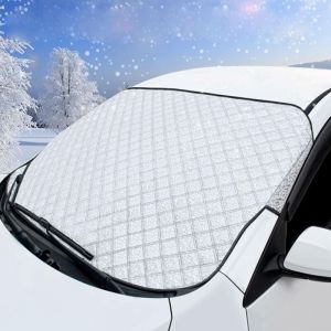 [JAMAIS UTILISÉ]Couverture Pare-Brise Voiture, Bache Pare Brise Protection Couverture Repliable, Universelle pour Bache Voiture Anti Givre et Neige,
