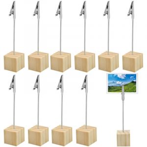 20 Pcs Porte Photo Sur Pied Porte Photo Pince M&eacute;Tal Porte Photo Base M&eacute;Mo Et Porte-Clips Message Pin Porte Photo,pour La D&eacute;Coration de Bureau Mariage