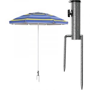 Pied de Parasol, Porte-Parapluie Support de Parasol pour Jardin/P&ecirc;che/Plage