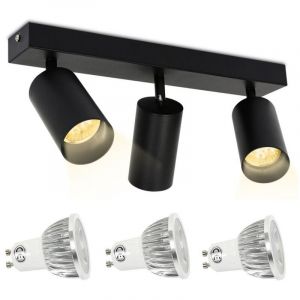Randaco - swanew Spot de plafond tournante barre spots plafond salon salle &agrave; manger cuisine couloir trois