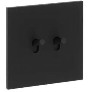 Art d'Arnould univers Epure double va-et-vient ou interrupteur noir mat (67802)