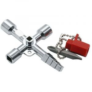 Clé multifonction universelle XVX pour 6 en 1 - Clé tricoise carrée - Passe les clés partout - Clé multifonction universelle pour armoires et