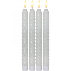 Bougies led Star Trading avec fonction minuterie Bougies bâton led blanches Bougies led à flamme vacillante Bougie led avec minuterie Décoration de