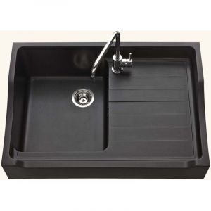 K&uuml;mbad - vier timbre d'office granit noir tamarin 1 bac 1 &eacute;gouttoir