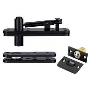 Charni&egrave;re pivotante dissimul&eacute;e, charge de 250 kg, quincaillerie robuste pour biblioth&egrave;que, kit de montage mural pour porte, rotation &agrave; 360&deg;,