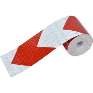 Autocollant réfléchissant d'avertissement de sécurité, film autocollant blanc rouge, ruban réfléchissant auto-adhésif d'avertissement et de sécurité,