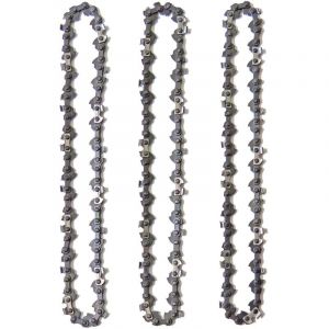 Lot de 3 Cha&icirc;nes d'&Eacute;lagueuse sur Perche pour Guide-Cha&icirc;ne de 10" (25 cm), 40 Maillons d'Entra&icirc;nement, Faible Rebond, Compatibles avec Black & Decker,