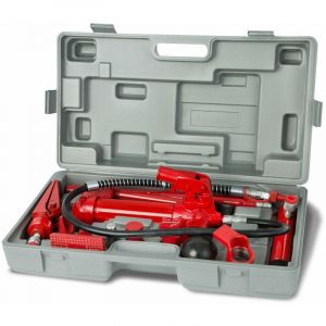 Eberth - kit de redressage et d'&eacute;bavurage de carrosserie outil hydraulique de carrosserie d'une puissance de 4T, comprenant un s&eacute;parateur en v, 7