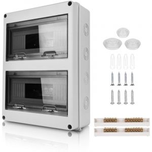 Coffret Electrique Etanche Exterieur Bo&icirc;tier: Bo&icirc;te Etanche Electrique Exterieur IP65, Tableau Electrique 2 Rang&eacute;es, Bo&icirc;tier Electrique Etanche,