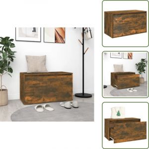 Vidaxl - Banc d'entr&eacute;e 80x40x45 cm Ch&ecirc;ne fum&eacute; Bois d'ing&eacute;nierie - Banc D'entr&eacute;e - Banc Coffre - Banc Rangement - Meuble D'entr&eacute;e - Mobilier Int&eacute;rieur