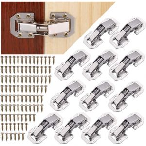 90 Degr&eacute; Charniere Porte Placard avec Vis, Charni&egrave;res &agrave; Fermeture Douce,Charniere Invisible Placard, Charni&egrave;res Penderie Commode Charni&egrave;re pour