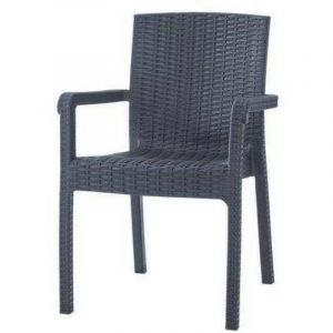 Chaise En Rotin Kreta + Accoudoirs Domus