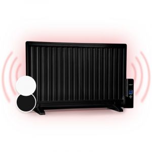 Oneconcept - Wallander Radiateur à bain d'huile ultra plat 800W thermostat - noir