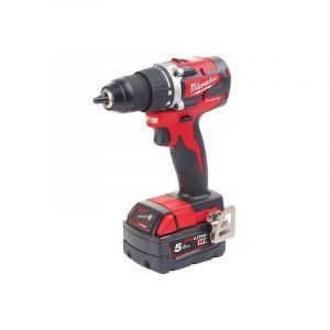Milwaukee - Pack perceuse-visseuse M18 CBLDD-502C et Compresseur-gonfleur M12 BI-0