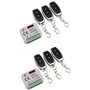 Récepteur Portail Garage 433MHz 868MHz Double Kit Télécommande Distance 300-900MHz 9-30V