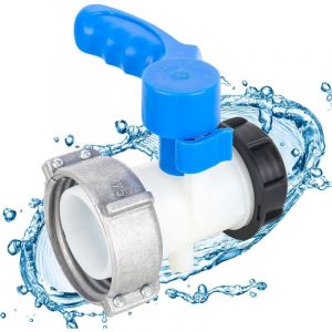 BEBUSINGOTO Robinet Cuve 1000L, Adaptateur Universel, Adaptateur Cuve 1000L DN50 (75mm), Vanne Papillon Adaptateur, Robinet Cuve Adaptateur pour
