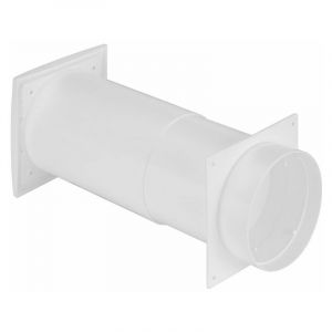 Upmann - Ventilateur de gaine t&eacute;lescopique Raccord rond dn 125 Plastique, blanc - 66193