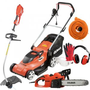 PACK - DOLMAR Tondeuse 1600W 41cm EM410 + Coupe-Herbe 1000W ET101C + Tron&ccedil;onneuse 1800W 40cm ES43TLC + Rallonge 40m + EPI