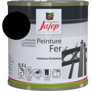Peinture fer antirouille noir mat Jafep 0,5 L