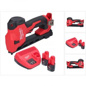 Milwaukee M12 BCST-202 Agrafeuse sans fil 12 V 19 x 25,4 mm + 2x batterie 2,0 Ah + chargeur