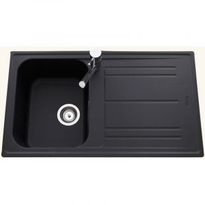 &Eacute;vier granit noir Ewi HOLIDAY 1 bac -1 &eacute;gouttoir
