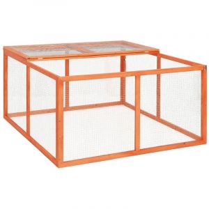Maison Chic - Clapier lapin Cage Enclos à Lapin 124x120x60 cm Bois de sapin massif 31899