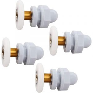 Fitags - 4 Pièces Roue pour Porte de Douche 25mm Rouleaux de Porte de Douche Roulettes de Douche Roulette Porte Douche Rouleau Roulette Coureurs de
