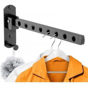 &Eacute;tendoir Mural, Etendoir Linge Exterieur Pliable, Rotation 90&deg; S&eacute;choir &Agrave; Linge Pliant, Cintre Mural Support de S&eacute;chage, Porte-v&ecirc;tements Pliable Mural