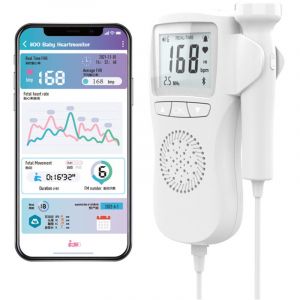 Aiperq - Moniteur de fr&eacute;quence cardiaque Doppler f&oelig;tal pour b&eacute;b&eacute; pour grossesse 50-240 bpm Plage de mesure 2.5 MHz D&eacute;tecteur de fr&eacute;quence cardiaque
