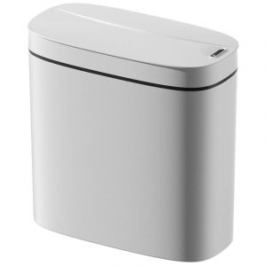 Poubelle Intelligente, 14L Poubelle Automatique avec Détecteur d'odeurs, Couvercle de Poubelle Sans Contact pour la Salle de Bain, la chambre, la