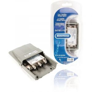 Commutateur DiSEqC - Bandridge - Connecteur LNB - Gris - 950-2300 MHz - 2 Entr&eacute;es