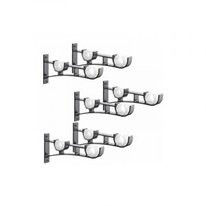 6pcs tringle à rideau en métal robuste, support de tringle à rideau, double support de tringle à rideau, support de tringle à rideau en aluminium,
