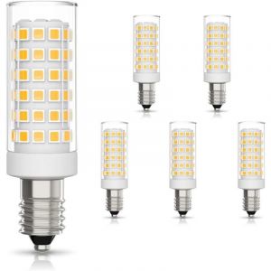 6 Pack E14 LED Ampoule 9W &Eacute;quivalent Halog&egrave;ne 75W, Blanc Chaud 3000K Non-Dimmable 360&deg;Angle Faisceau pour Hotte Aspirante Lampe de Chevet Cuisine