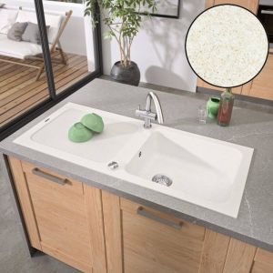 CAREA - &Eacute;vier &agrave; encastrer BOTIA 1 bac Sable Sable