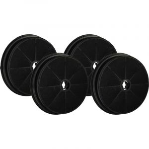 4x Filtres &agrave; charbon actif compatible avec Leisure 8940263200, 8844833600, H110K, H101PK, H100X, H100K, 8970563600 hotte aspirante - 19 cm - Vhbw