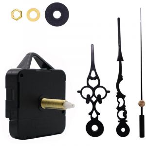 M&eacute;canisme de Mouvement d'Horloge Fonctionnant sur Batterie Remplacement de Pi&egrave;ces de Rechange de Bricolage avec Aiguille Courtes (Longu de l'arbre