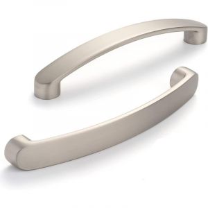 Lot de 6 Poignee de Meuble Poign&eacute;es de porte de cuisine chrom&eacute;es- poignee meuble de cuisine Nickel Bross&eacute; Poign&eacute;e Cuisine Bross&eacute; Entraxe 160mm