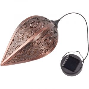 Lanterne solaire ajour&eacute;e IP44, LED &eacute;tanche, lampes suspendues &agrave; &eacute;nergie solaire pour jardin et cour