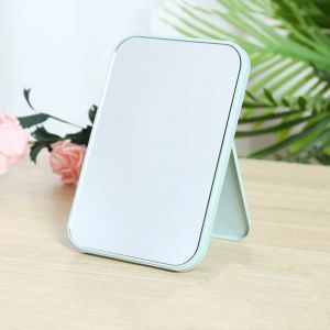 Memkey - Miroir de Maquillage Miroir Portable Grand Miroir de Voyage Miroir de Beaut&eacute; &agrave; la Mode avec Support R&eacute;glable Carr&eacute; Minimaliste Bureau