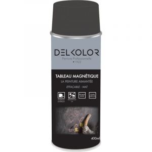 Delkolor - Peinture Tableau Magnétique Noir en Aérosol - 400ml Couleur: noir