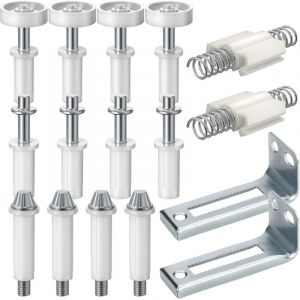 Quincaillerie pour portes pliantes, kit d'outils de r&eacute;paration de 16 pi&egrave;ces pour portes de placard pliantes