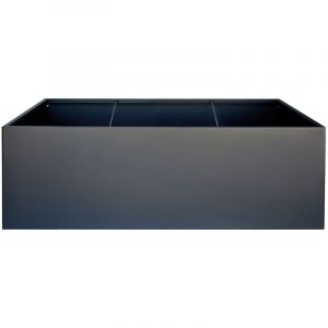 Garden Jardinière en métal Cube Anthracite 150x100x50 - Herstera