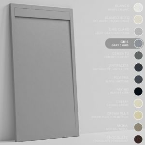 SOULBATH Receveur de Douche -R&eacute;sine -Gel Coat -Texture Lisse/Pierre -Antid&eacute;rapant -Couleur Gris 180x90 Extra plat 3Cm Conception Minimaliste
