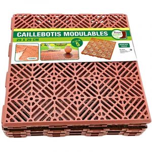 Terre Jardin - Caillebotis plastiques - vendus par 5 Brique